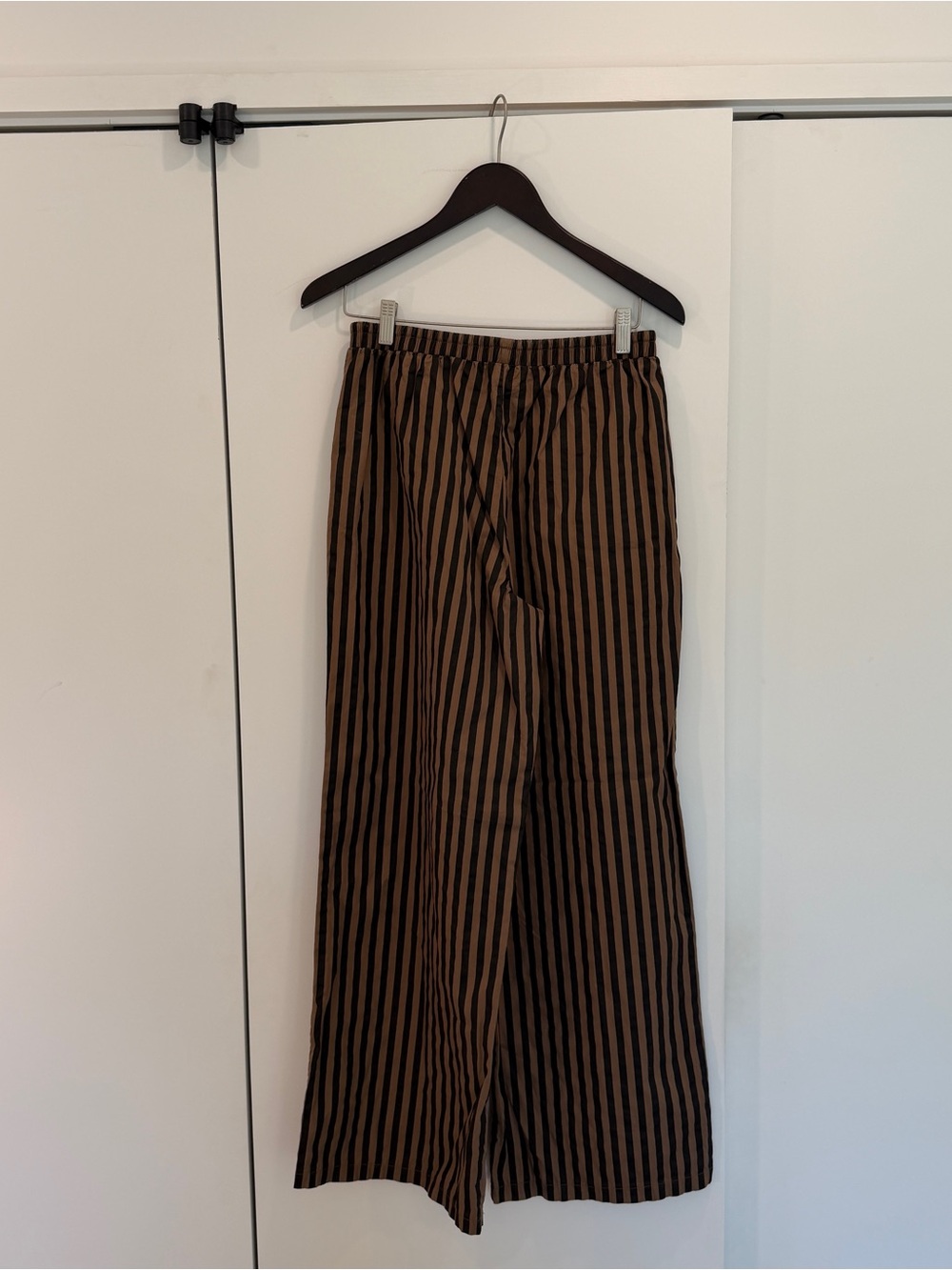 ASOS Glamorous Striped Wide-Leg Pants in Brown & Black size 10 - Picture 2 of 10